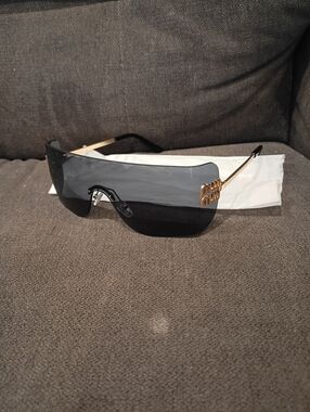 Women sunglasses gold black
